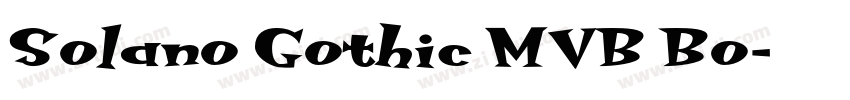 Solano Gothic MVB Bo字体转换